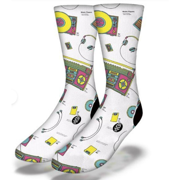 90s Old School Electronics Socks by Savvy Sox NEW Made in the USA Retro - Picture 1 of 2
